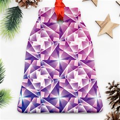 Purple Shatter Geometric Pattern Ornament (bell)  by TanyaDraws