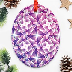 Purple Shatter Geometric Pattern Ornament (oval Filigree)  by TanyaDraws