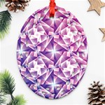 Purple Shatter Geometric Pattern Ornament (Oval Filigree)  Front