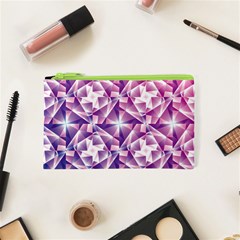 Purple Shatter Geometric Pattern Cosmetic Bag (xs) by TanyaDraws