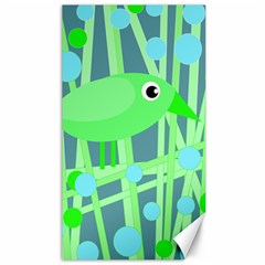 Green Bird Canvas 40  X 72   by Valentinaart