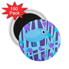 Blue and purple bird 2.25  Magnets (100 pack) 