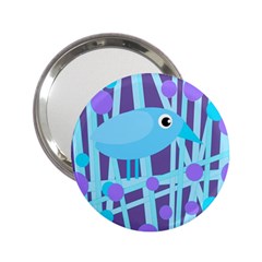 Blue and purple bird 2.25  Handbag Mirrors