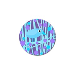 Blue And Purple Bird Golf Ball Marker by Valentinaart