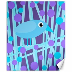 Blue and purple bird Canvas 8  x 10 