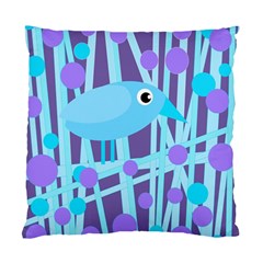 Blue and purple bird Standard Cushion Case (Two Sides)