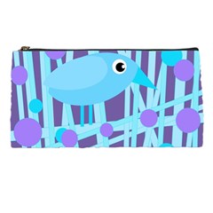 Blue and purple bird Pencil Cases