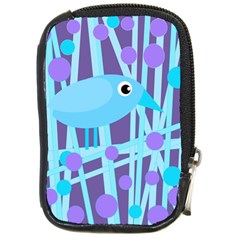 Blue and purple bird Compact Camera Cases