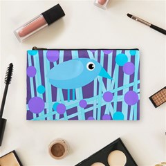 Blue and purple bird Cosmetic Bag (Medium) 