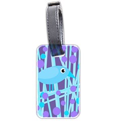 Blue and purple bird Luggage Tags (Two Sides)