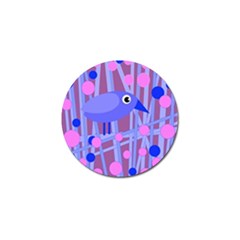 Purple And Blue Bird Golf Ball Marker (4 Pack) by Valentinaart