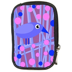 Purple And Blue Bird Compact Camera Cases by Valentinaart