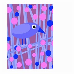 Purple And Blue Bird Large Garden Flag (two Sides) by Valentinaart