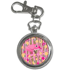 Pink Bird Key Chain Watches by Valentinaart