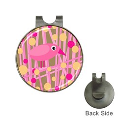 Pink Bird Hat Clips With Golf Markers by Valentinaart