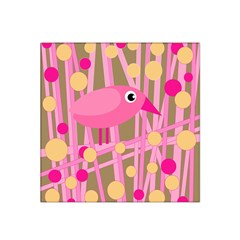 Pink Bird Satin Bandana Scarf by Valentinaart