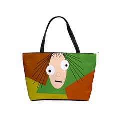 Crazy Girl Shoulder Handbags by Valentinaart