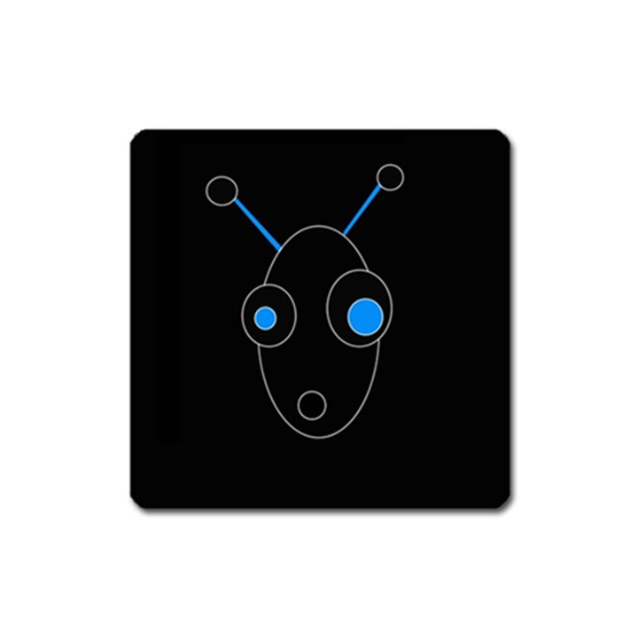 Blue alien Square Magnet