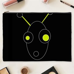 Yellow Alien Cosmetic Bag (xxxl)  by Valentinaart