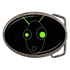 Green Alien Belt Buckles by Valentinaart