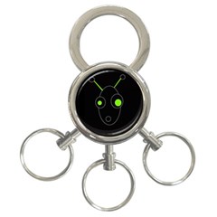 Green Alien 3-ring Key Chains by Valentinaart