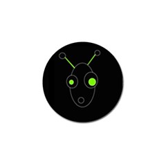 Green Alien Golf Ball Marker by Valentinaart