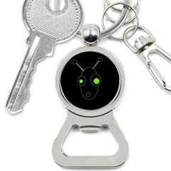 Green Alien Bottle Opener Key Chains by Valentinaart