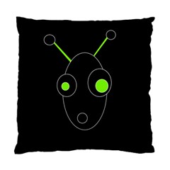 Green Alien Standard Cushion Case (one Side) by Valentinaart