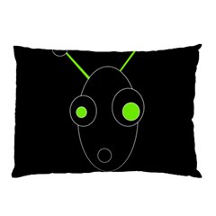 Green Alien Pillow Case (two Sides) by Valentinaart