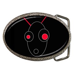 Red Alien Belt Buckles by Valentinaart