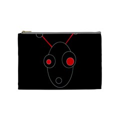 Red Alien Cosmetic Bag (medium)  by Valentinaart