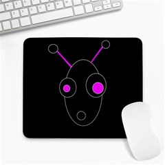 Purple Alien Large Mousepads by Valentinaart