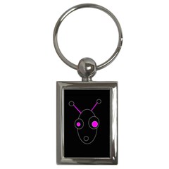 Purple Alien Key Chains (rectangle)  by Valentinaart