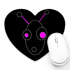 Purple Alien Heart Mousepads by Valentinaart