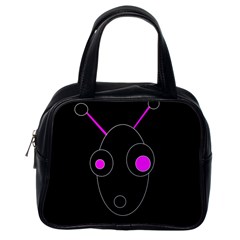 Purple Alien Classic Handbags (one Side) by Valentinaart