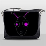 Purple alien Messenger Bags Front