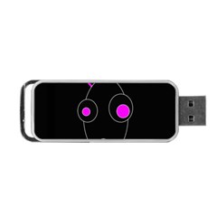 Purple Alien Portable Usb Flash (one Side) by Valentinaart