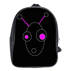 Purple Alien School Bags (xl)  by Valentinaart