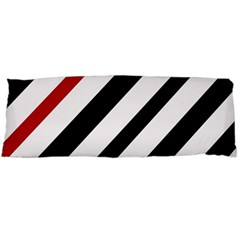 Red, black and white lines Body Pillow Case (Dakimakura)