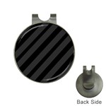 Gray and black lines Hat Clips with Golf Markers Front