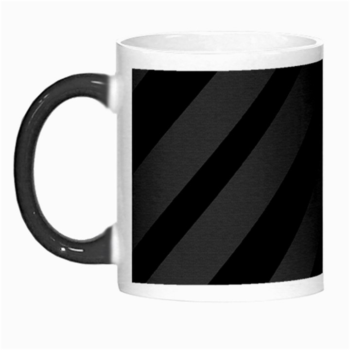 Gray and black lines Morph Mugs