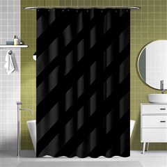 Gray and black lines Shower Curtain 48  x 72  (Small) 