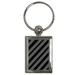 Black And Gray Lines Key Chains (rectangle) 