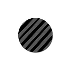 Black And Gray Lines Golf Ball Marker (4 Pack) by Valentinaart