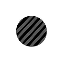 Black And Gray Lines Golf Ball Marker (10 Pack) by Valentinaart