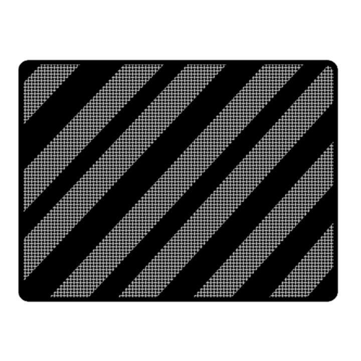 Black and gray lines Double Sided Fleece Blanket (Small) 