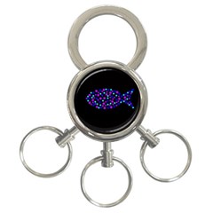 Purple Fish 3-ring Key Chains by Valentinaart