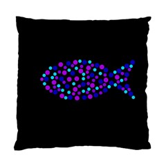 Purple Fish Standard Cushion Case (one Side) by Valentinaart