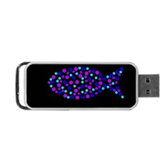 Purple Fish Portable Usb Flash (two Sides) by Valentinaart