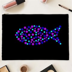 Purple Fish Cosmetic Bag (xxl)  by Valentinaart